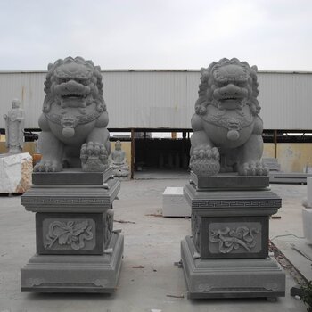 惠安石雕、手工雕刻、動物雕塑獅子雕像